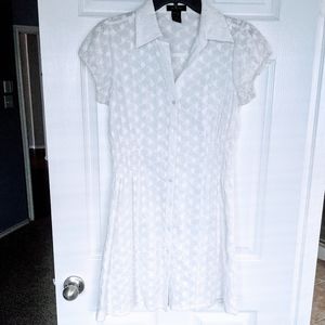 New Lace Detailed White Dress